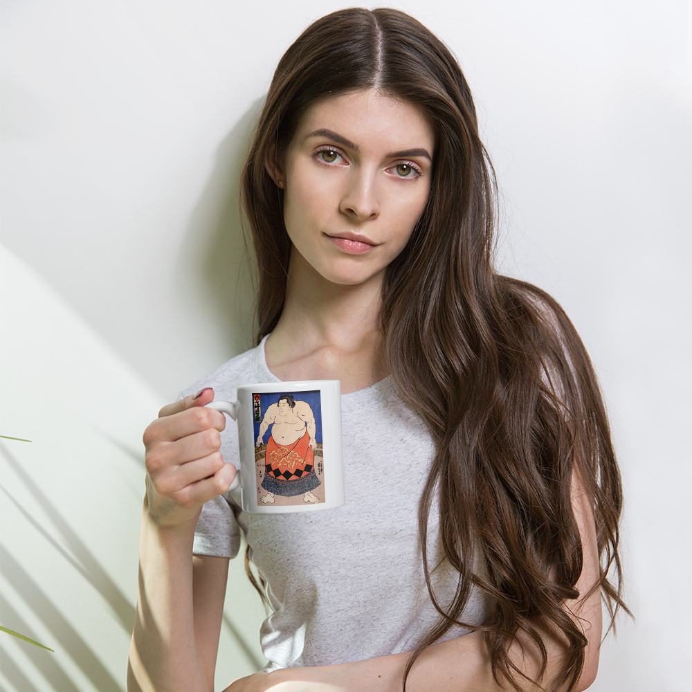 Sumo II Wrestlers Mug | Japanese Art Coffee Mug | Japan Lover Gift