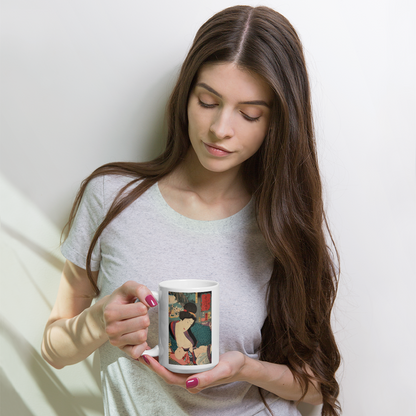 Edo Mother & Child Mug | Japanese Ukiyo-e Art Coffee Mug | Japan Gift