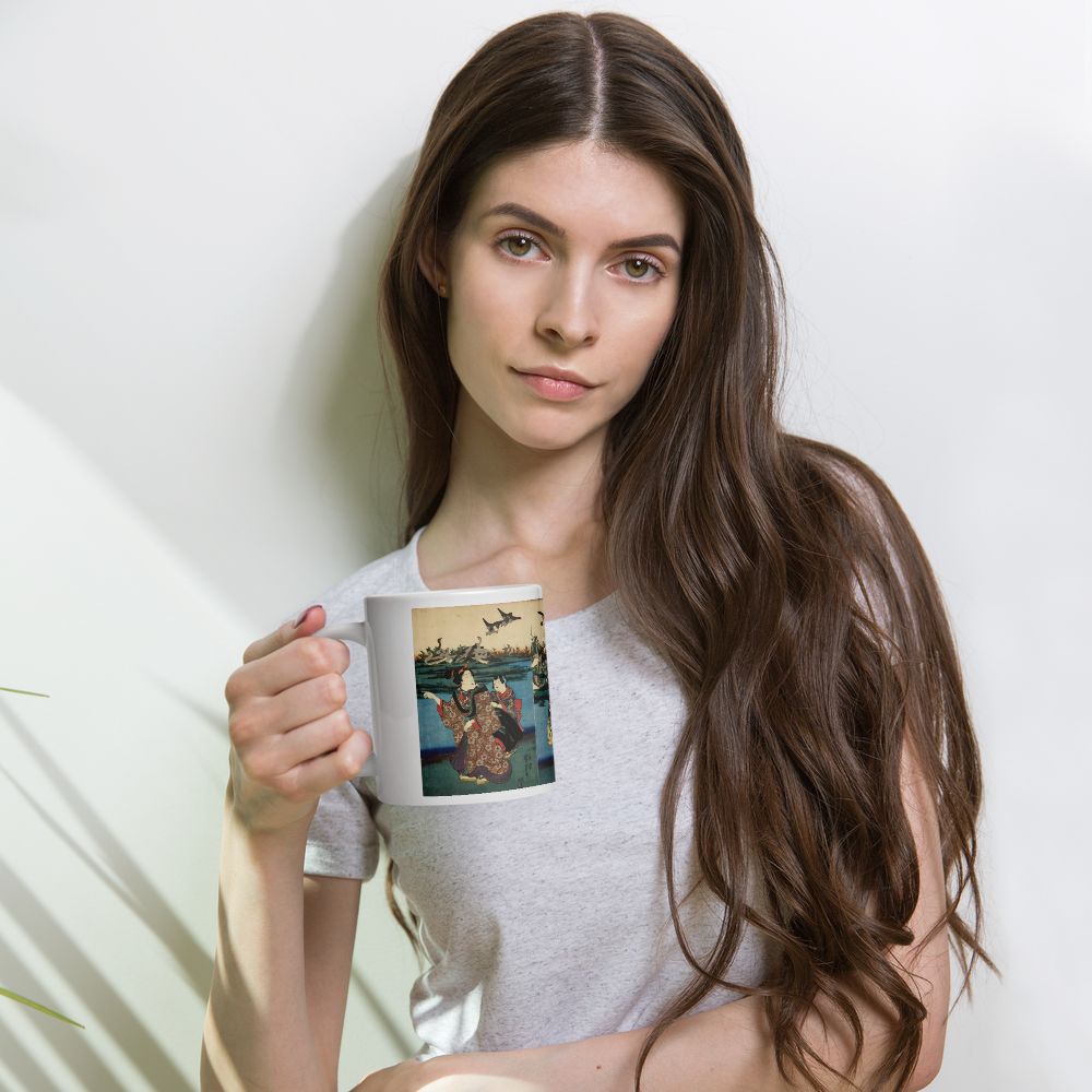 Riverside Beauty Mug | Ukiyo-e Art Coffee Mug | Japan Lover Gift