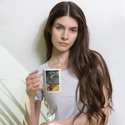 Bijin-ga Japanese Woman Mug | Ukiyo-e Art Coffee Mug | Japan Lover Gift