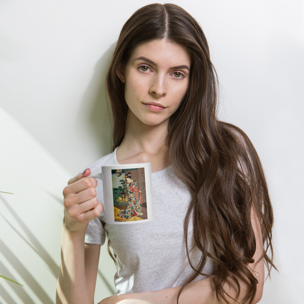 Bijin-ga Japanese Woman Mug | Ukiyo-e Art Coffee Mug | Japan Lover Gift