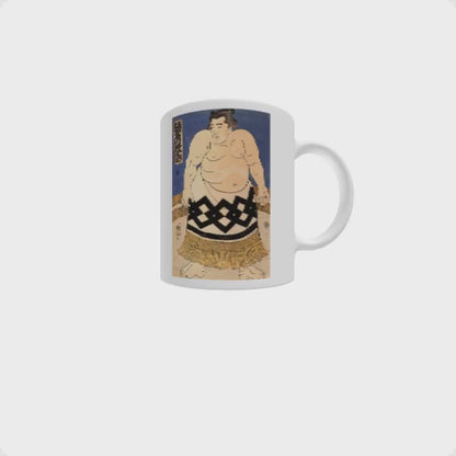 Sumo II Wrestlers Mug | Japanese Art Coffee Mug | Japan Lover Gift