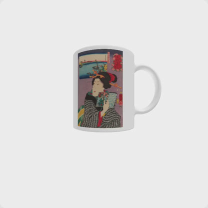 Edo Mother & Child Mug | Japanese Ukiyo-e Art Coffee Mug | Japan Gift