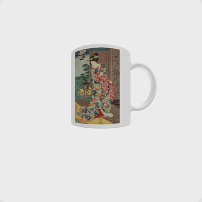 Bijin-ga Japanese Woman Mug | Ukiyo-e Art Coffee Mug | Japan Lover Gift